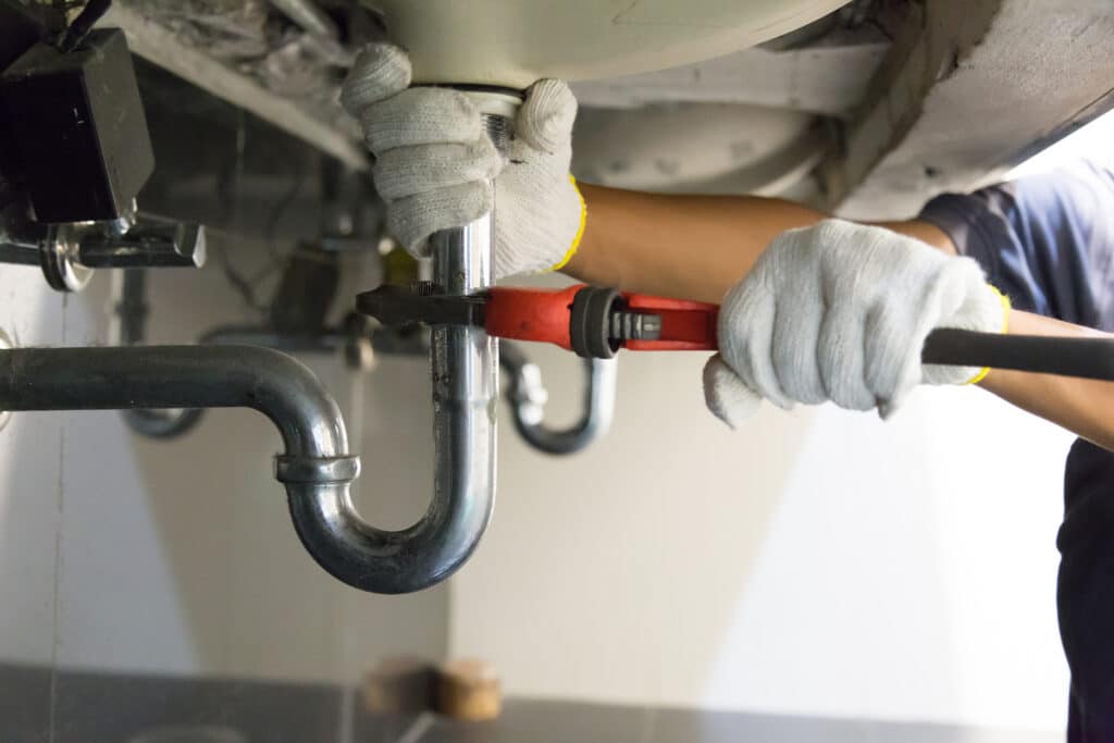 Lafayette Plumber. Fixing a sink.